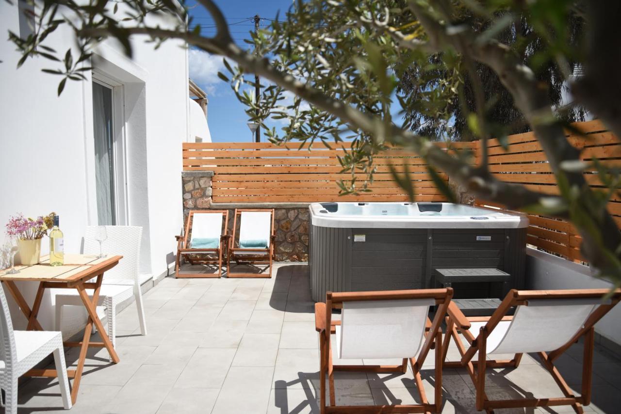 White Wave Villa, 3Min Walk From Beach Kamari  Bagian luar foto